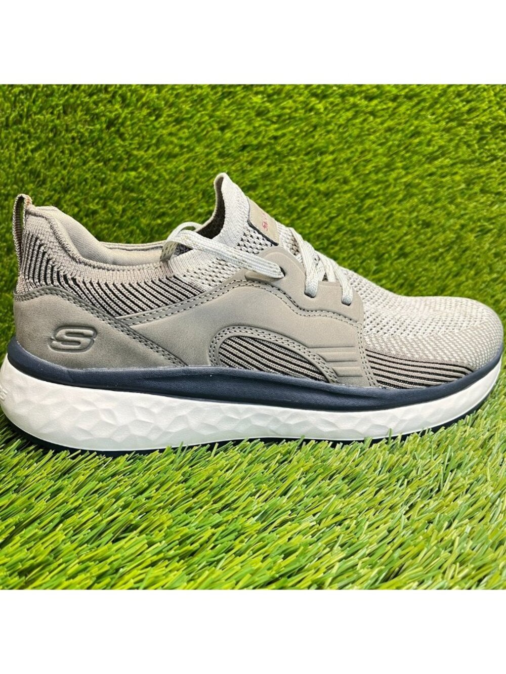 Skechers Lancer Dalton Mens Size 8 Taupe Athletic Running Walking Shoes Sneakers